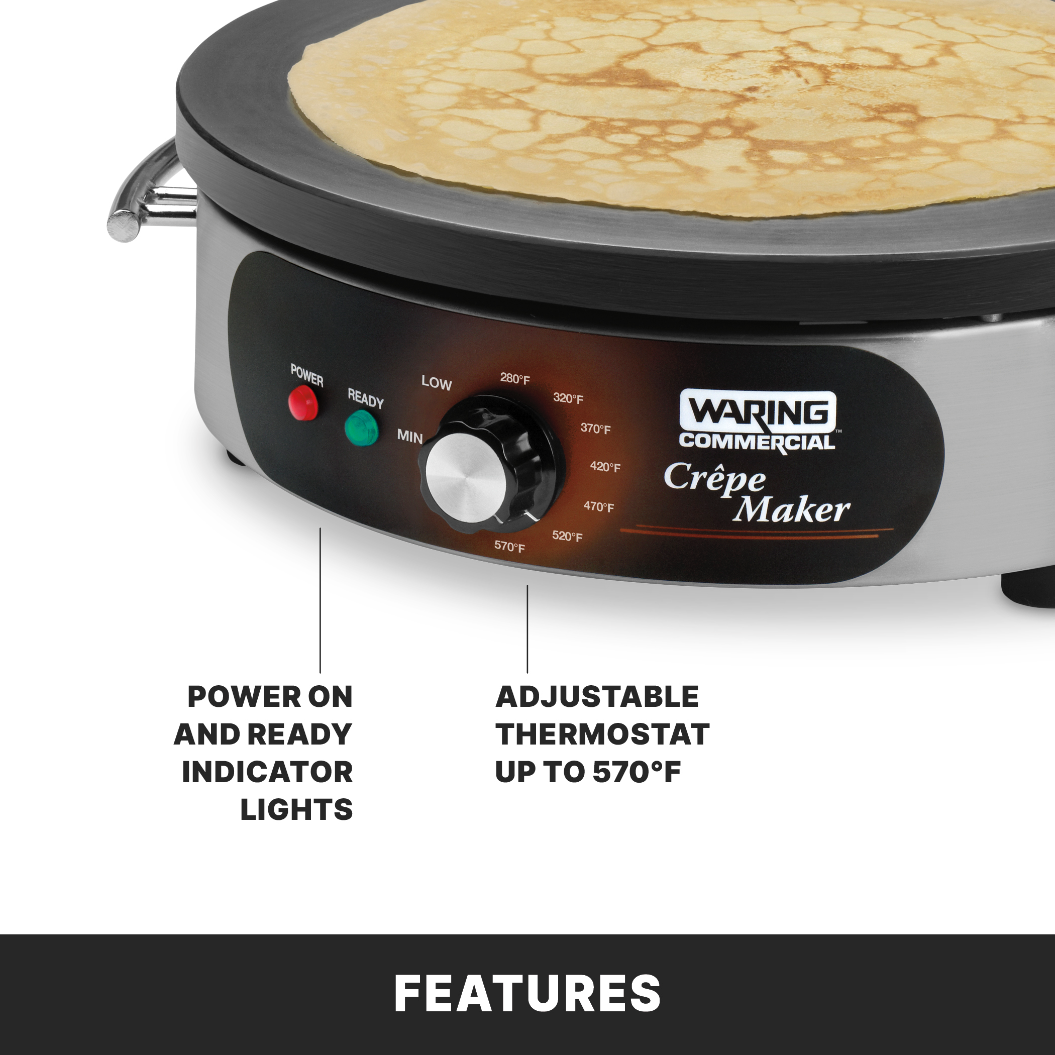 16" Electric Crepe Maker, 208/240 Volt